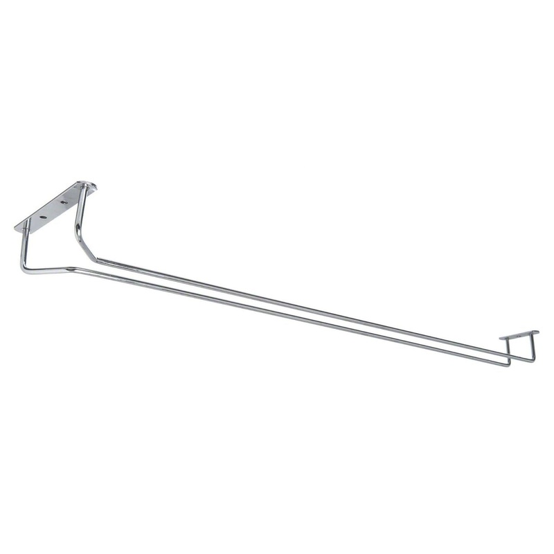 24" Chrome Glass Hanger Rack