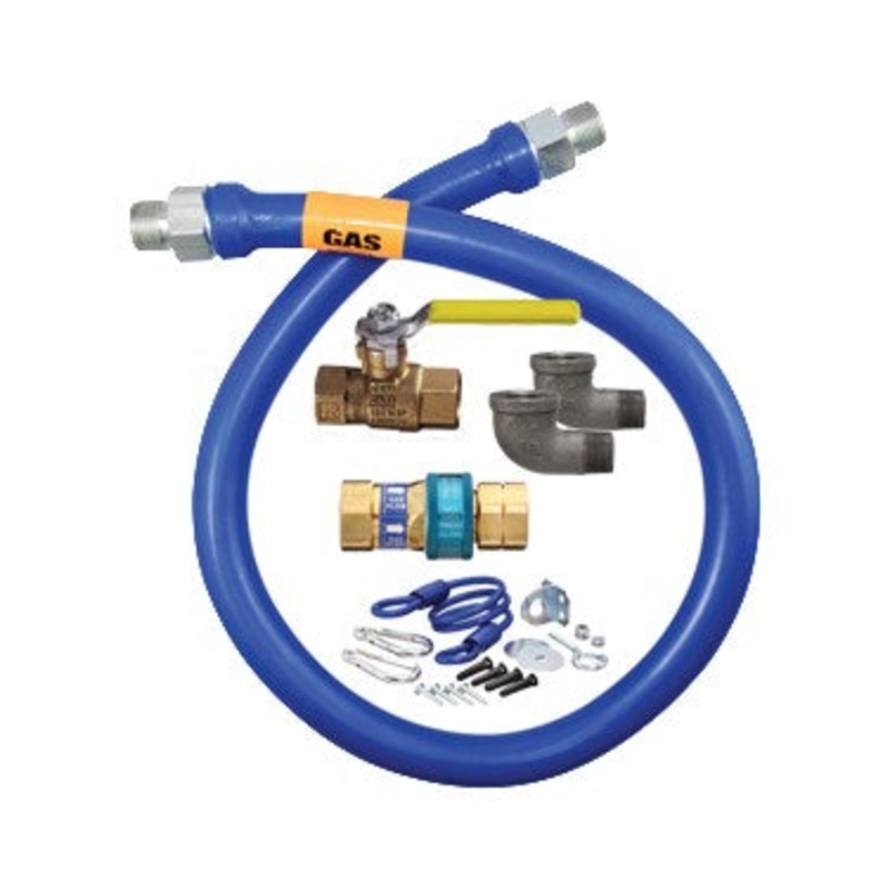 Dormont 1650KIT48 Quick Disconnect Gas Hose Kit, 48" x 1/2"
