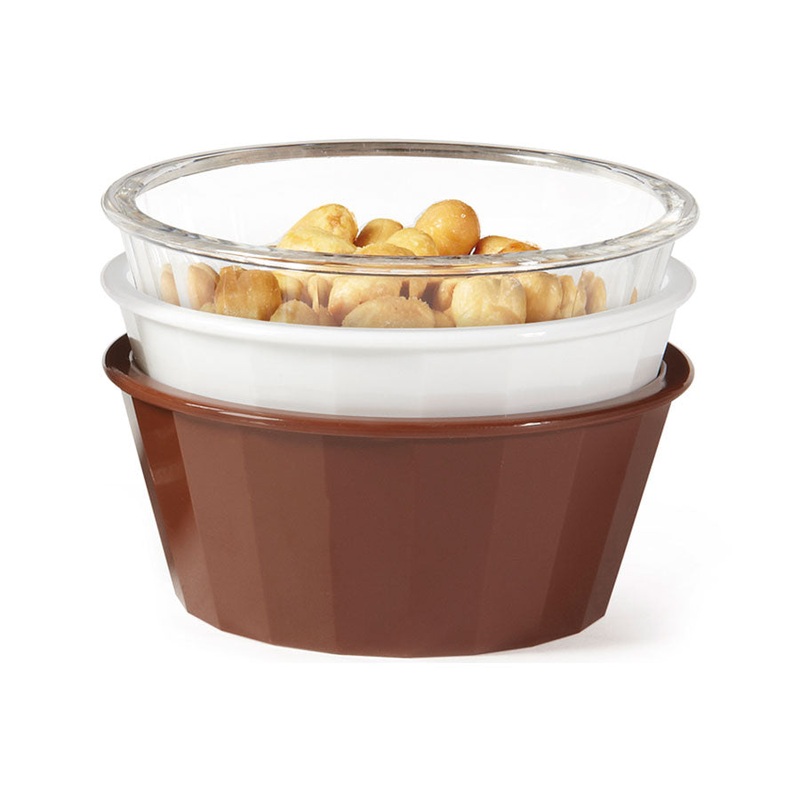 GET ER-045-W Plastic Fluted Ramekin, White, 4 oz.