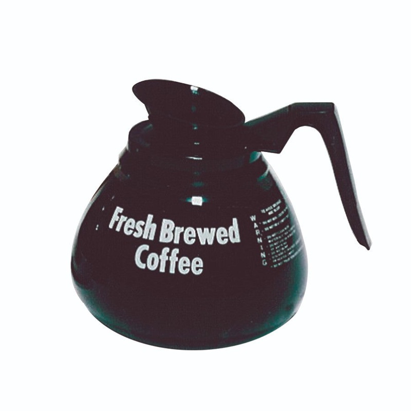 Glass Coffee Decanter w/ Black Handle, 64 oz.
