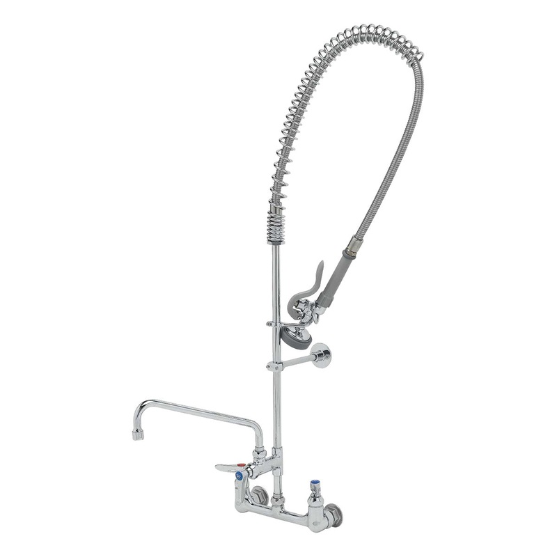 T&S Brass B-0133-ADF10-B EasyInstall Wall Mount Pre-Rinse Unit w/ 10" Add-On Faucet