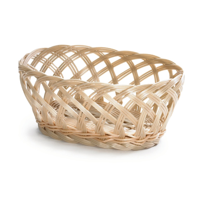 Tablecraft 1136W Oval Open Weave Basket