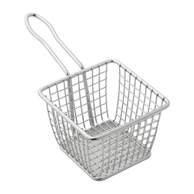American Metalcraft FRYS443 Tabletop 4" Serving Fry Basket