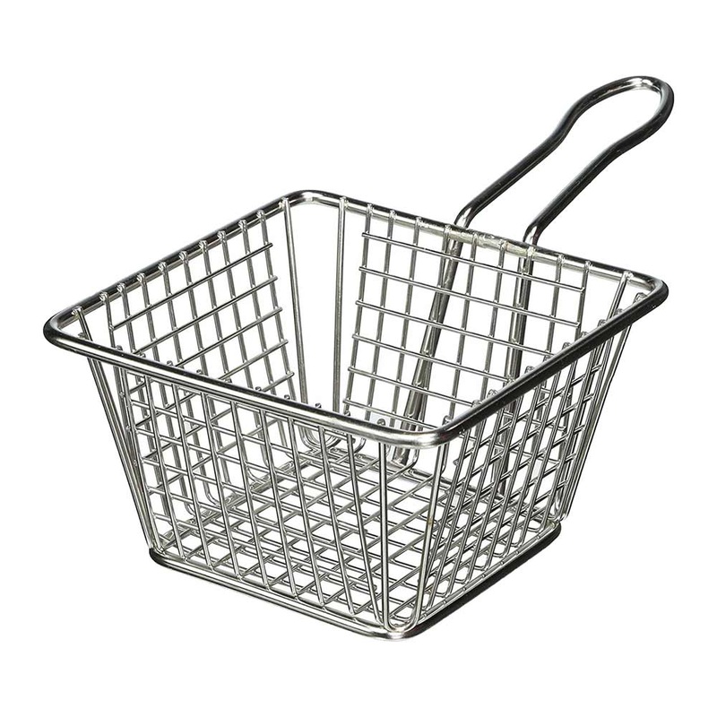 American Metalcraft MSQBSKT Serving Fry Basket, 5"