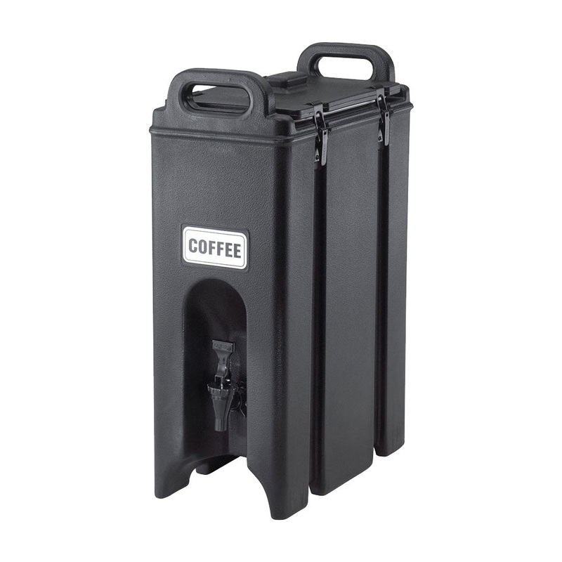 Cambro 500LCD110 Camtainer Beverage Dispenser, Black, 4.75 gal.