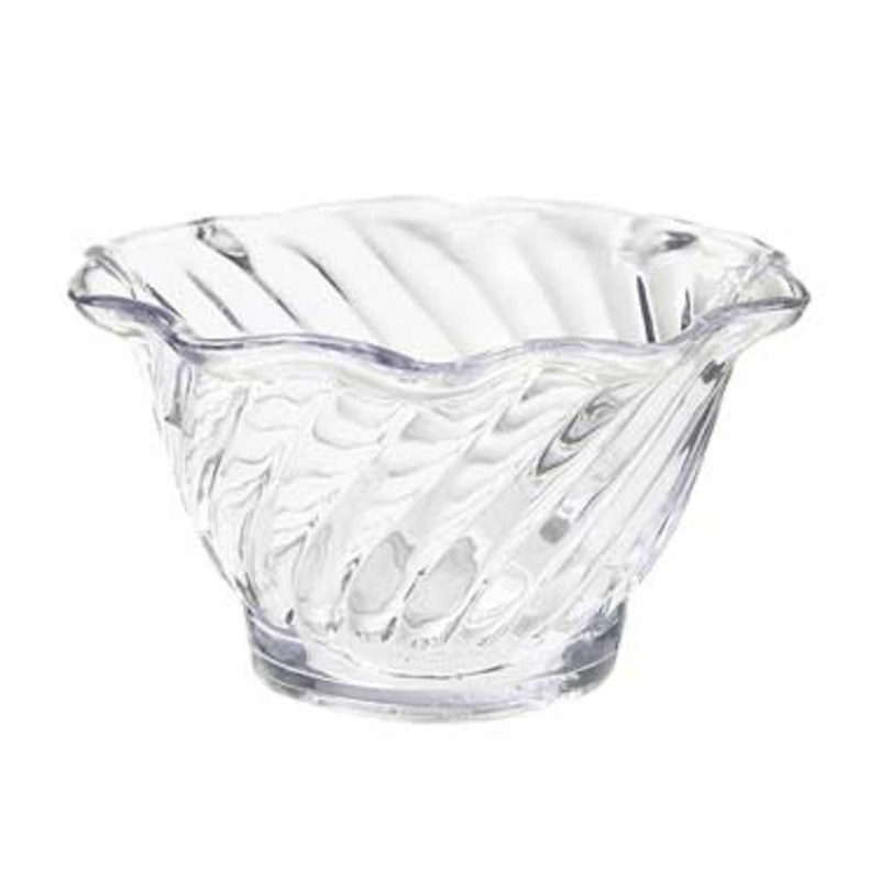 GET DD-50-BK SAN Plastic Clear Dessert Dish, Clear, 5 oz.