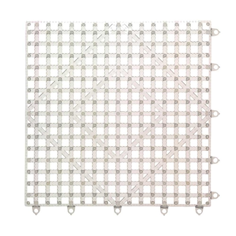 San Jamar VM5280CL Versa-Mat Interlocking Bar Mat / Shelf Liner, Clear, 12" x 12"