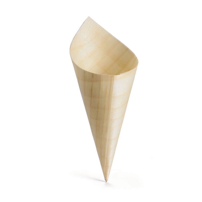 Tablecraft BAMDCN5 1-3/4" x 5" Disposable Mini Serving Cones, Pack of 50