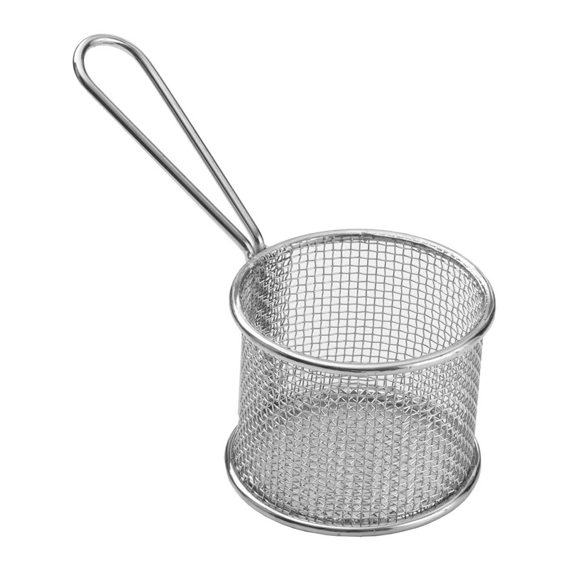 Tabletop Round Serving Fry Basket, 3-3/4"