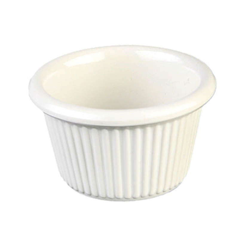 Thunder Group ML507B Fluted Melamine Ramekin, Ivory, 1-1/2 oz.