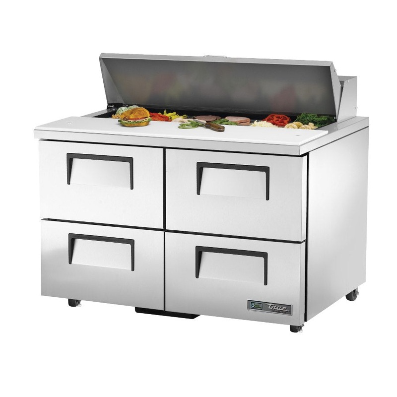 True TSSU-48-12D-4-HC Solid 4 Drawer Sandwich / Salad Refrigerated Prep Table, 48"