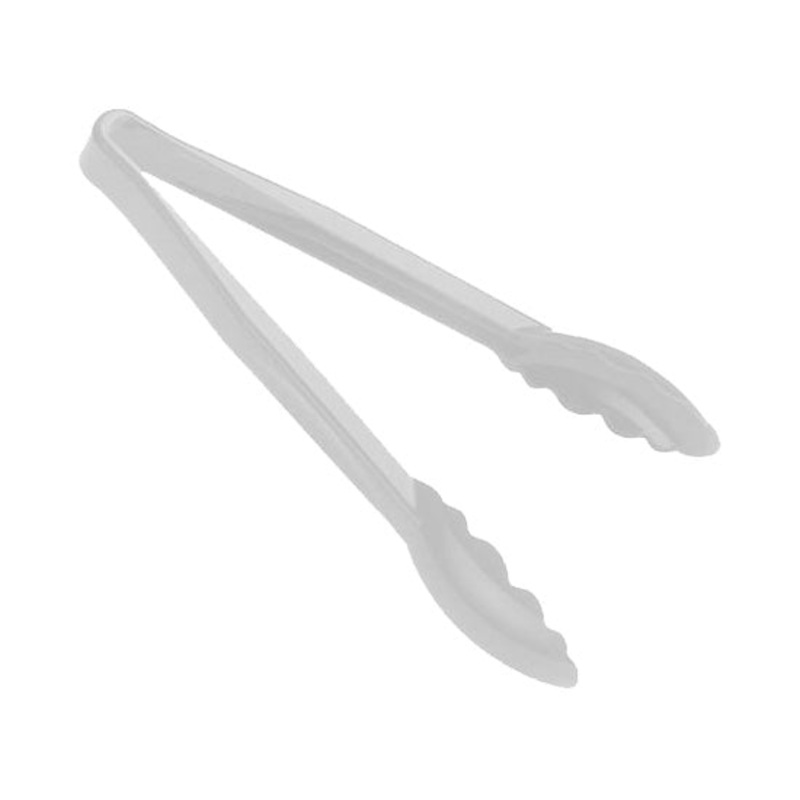 Cambro 6TGS148 Lugano Scallop Grip Tongs, White, 6"