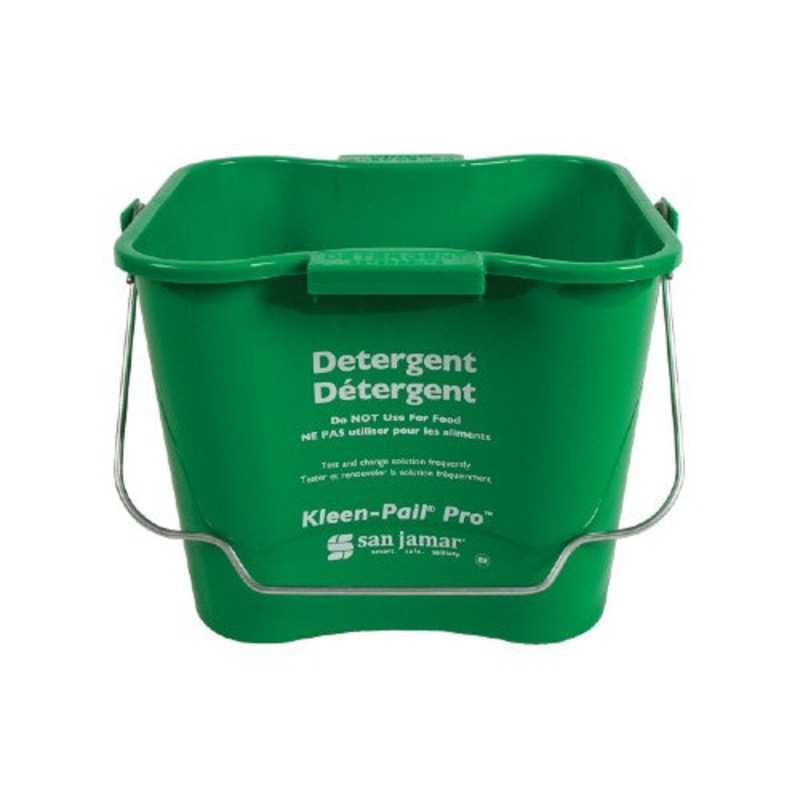 Culinary Essentials KPP196GNTRI Square Kleen-Pail Pro Bucket, Green, 6 qt.