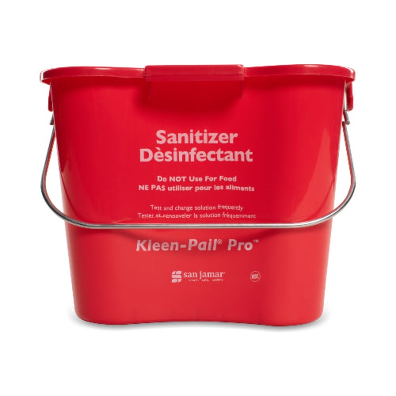 Culinary Essentials KPP97RDTRI Square Kleen-Pail Pro Bucket, Red, 3 qt.