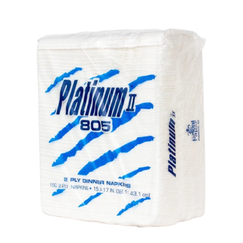 Economy 2-ply Disposable Dinner Napkin, White, 8" x 4", Pack of 150