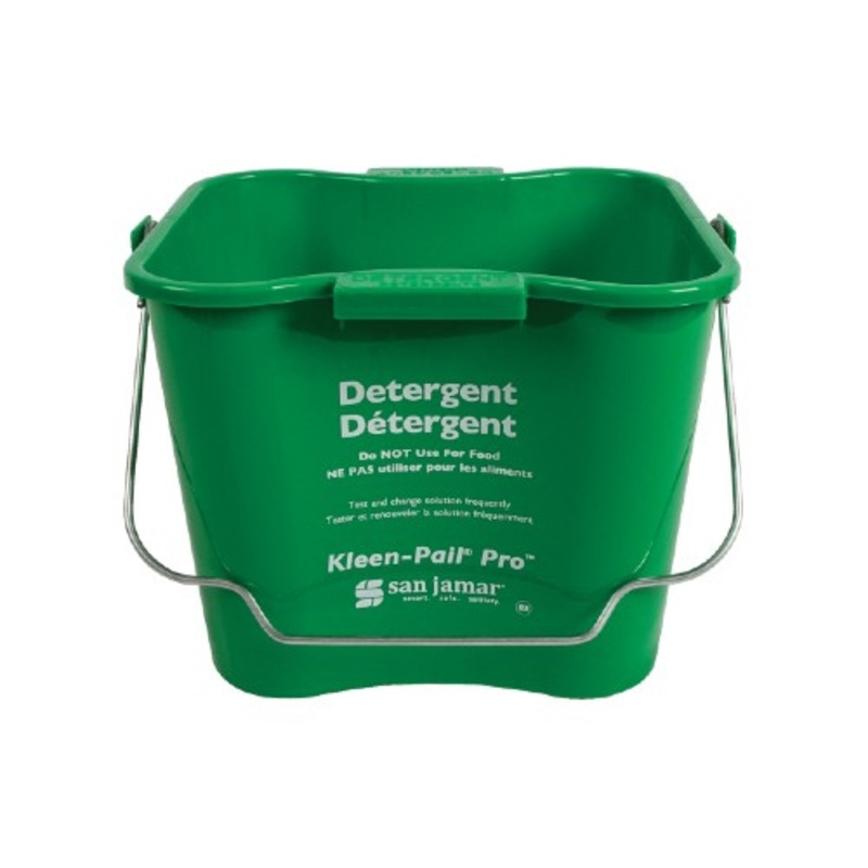 San Jamar KPP256GN Kleen-Pail Pro Bucket, Green, 8 qt.