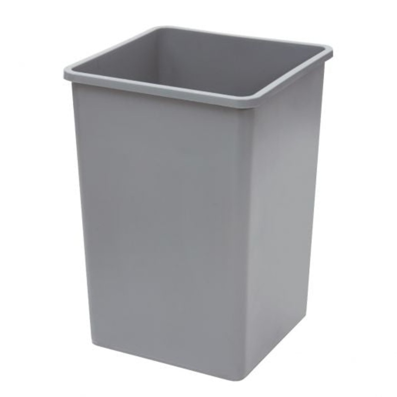 Winco PTCS-35G Square Trash Receptacle, Grey, 35 gal.
