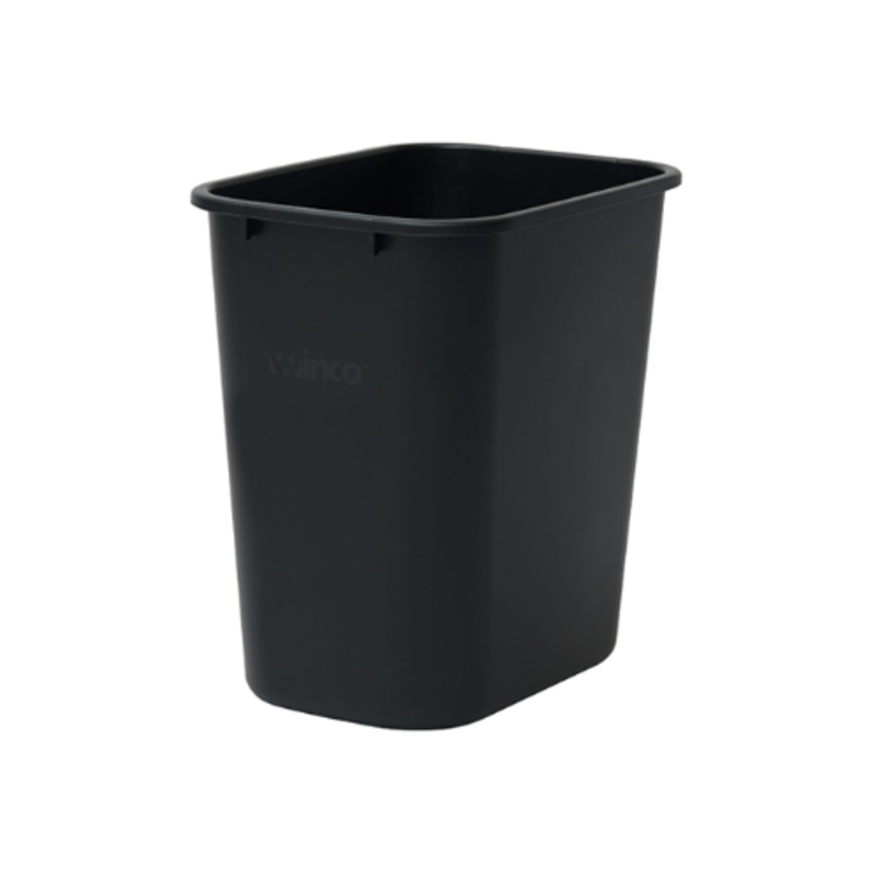 Winco PWR-28K Wastebasket, Black, 28 qt.