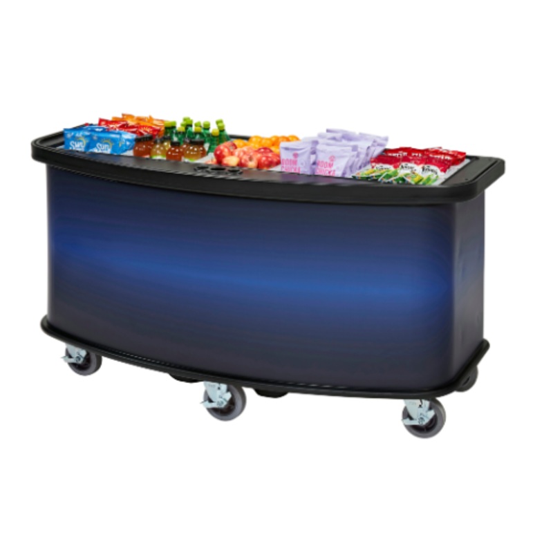 Cambro CVC75BW10 Base Unit Vending Cart, 75"W x 33-1/2"D, Blue