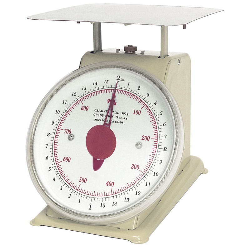 Economy Scale, 7" Rotating Dial, 2 lb. Capacity, 1/4 oz. Graduations
