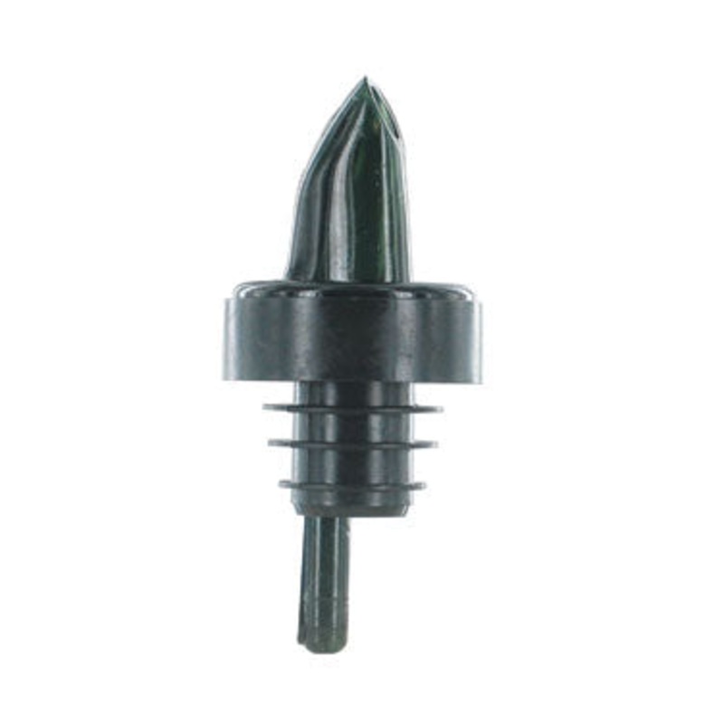 Pourer, plastic, smoke with black collar, Pack of 12