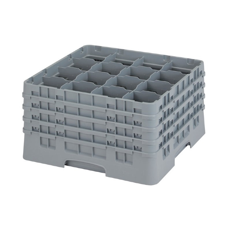 Cambro 16S900151 Camrack Glass Rack, Soft Gray, 16 Compartment