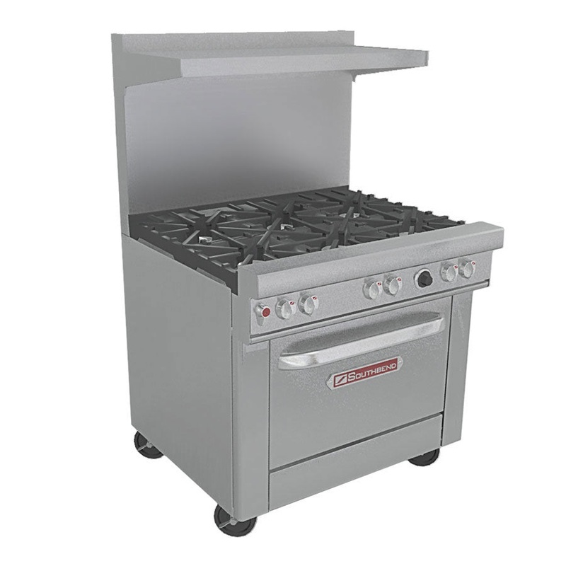 Southbend 4361D Ultimate Restaurant Range, 6 Burners, 1 Oven, Natural Gas, 36"