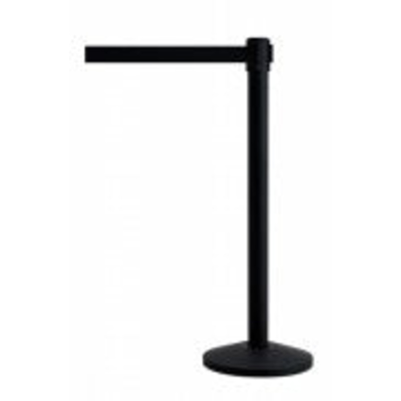 Tensator Belt Stanchion Crowd Control- 36" Black with 6.5" Retractactable Belt