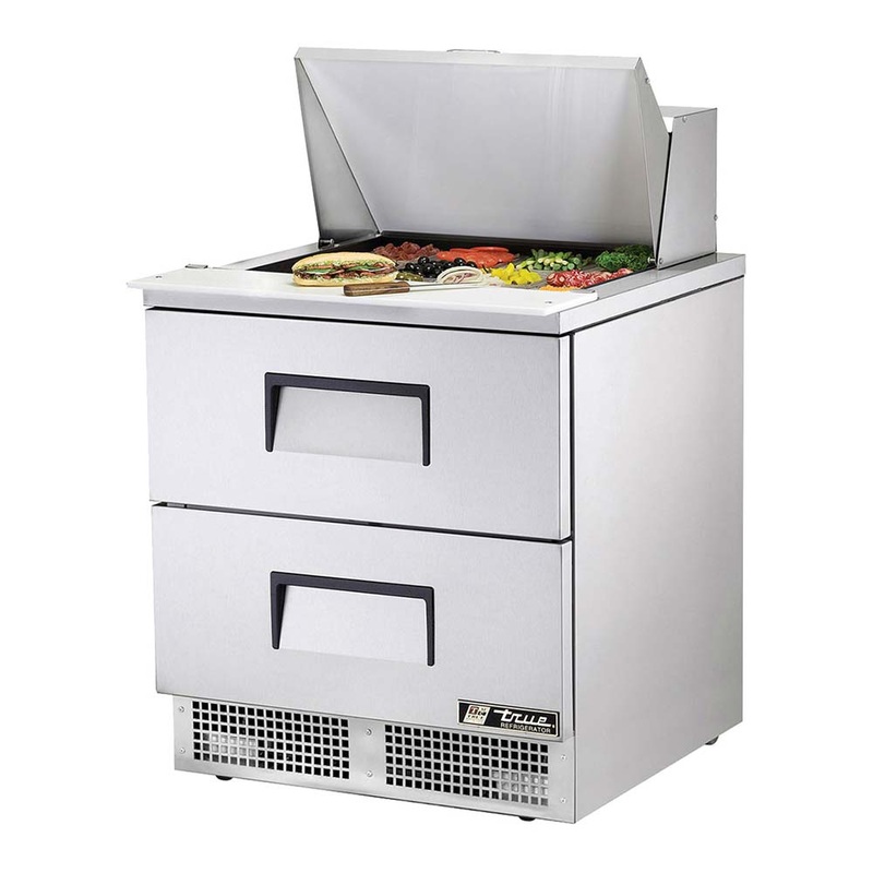 True TFP-32-12M-D-2 Solid 2 Drawer Sandwich / Salad Refrigerated Prep Table, 32"