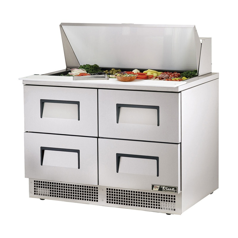 True TFP-48-18M-D-4 Solid 4 Drawer Sandwich / Salad Refrigerated Prep Table, 48"