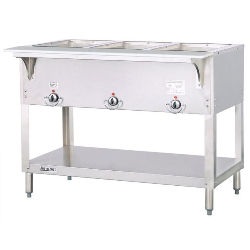Duke 303 3-Well Aerohot Steamtable Hot Food Unit, 44-3/8", Propane
