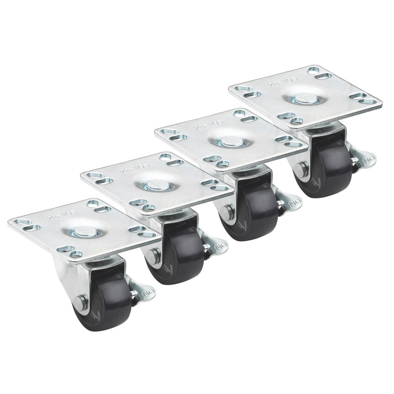 Krowne 28-110S Plate Casters, Low Profile, Set of 4