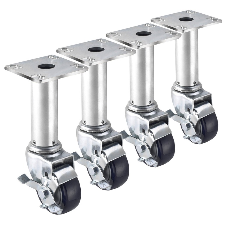 Krowne 28-117S Adjustable Height Plate Caster, Set of 4