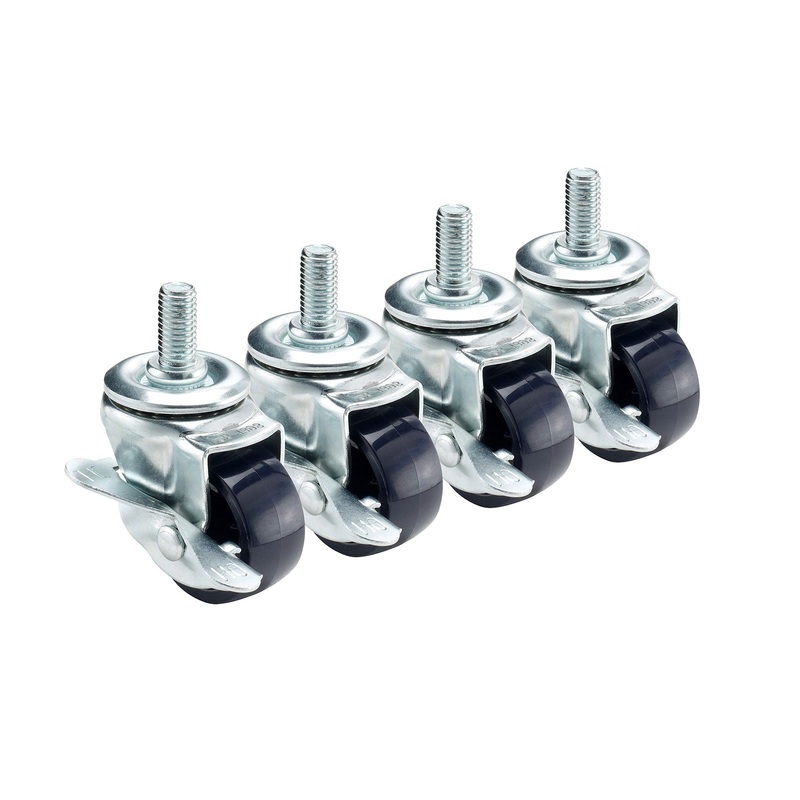 Krowne 28-139S Threaded Stem Casters, Low Profile, Set of 4