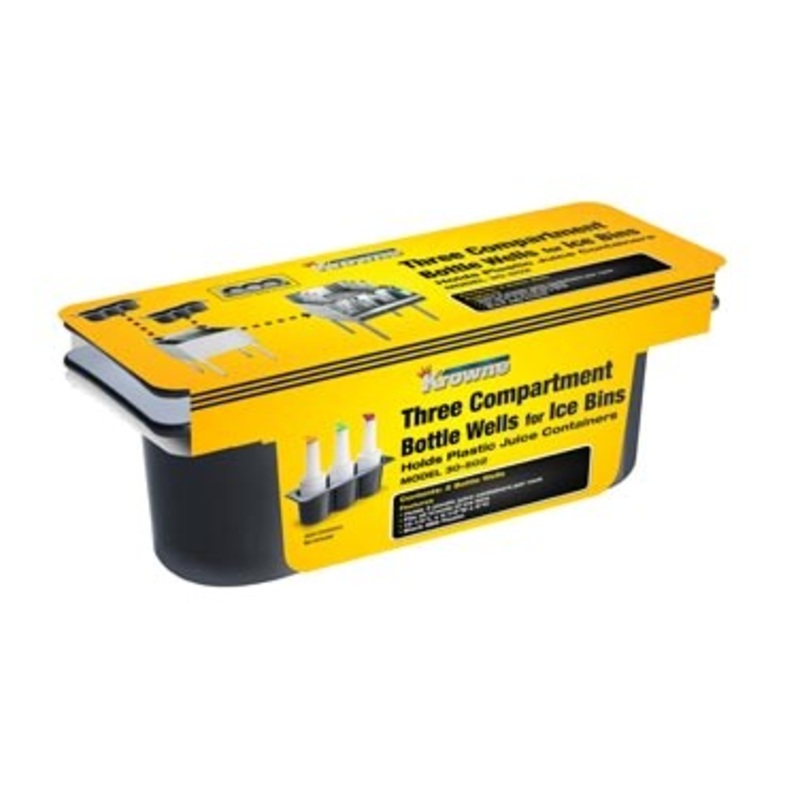 Krowne 30-502 Three-Compartment Bottle Wells for Ice Bins, pack of 2