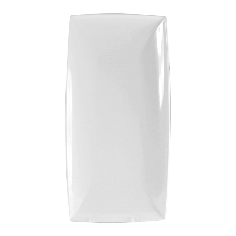 Thunder Group 49168WT Melamine Rectangular Tray, Classic White, 16-1/8" x 8"