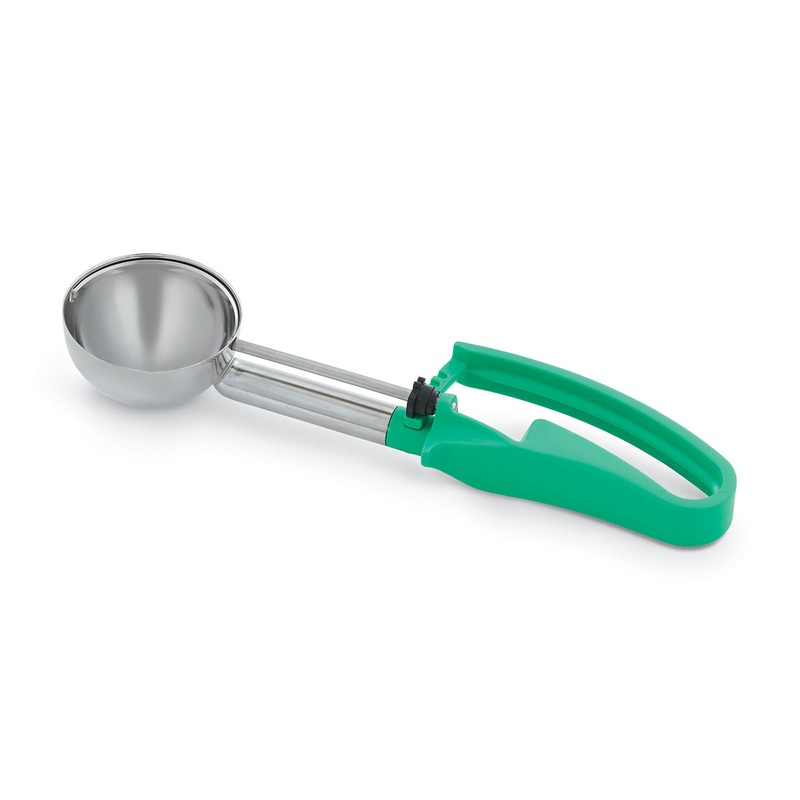 Vollrath 47373 #12 Extended Length Disher, Green, 2.8 oz.