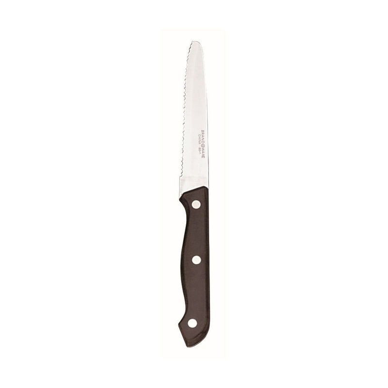 WTI 201-2642 Rounded Tip Steak Knife w/ Black Knife, Pack of 12
