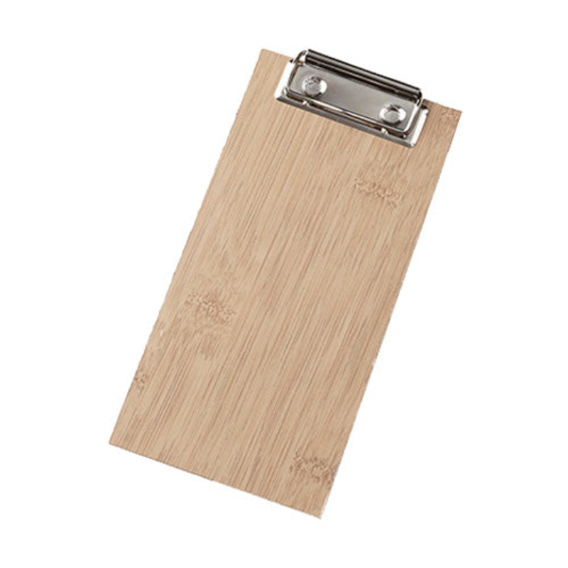 American Metalcraft BB8 & 4" x 8" Bamboo Menu Holder Clipboard
