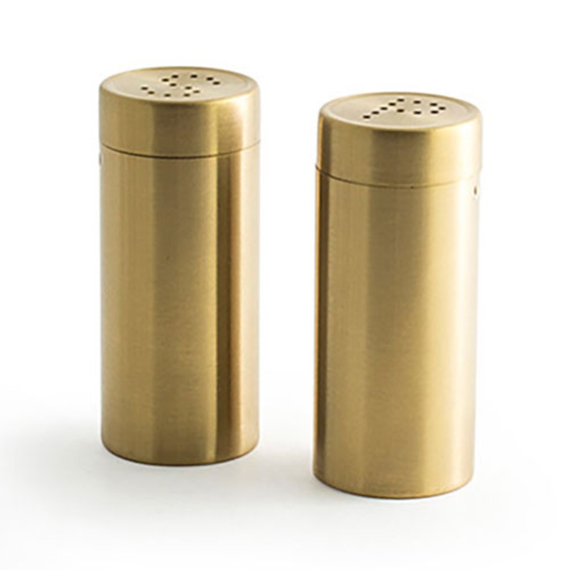 FOH Salt / Pepper Shaker Set, Brass