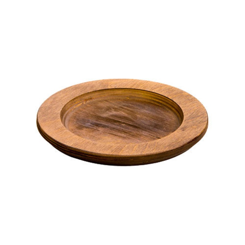 Lodge U3RP Walnut Stain Round Wood Underliner, 8"