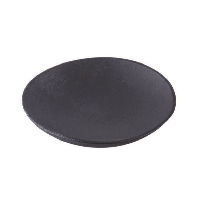 Tablecraft BAMDRBK2 2-1/2" Disposable Black Bamboo Plate, Pack of 48