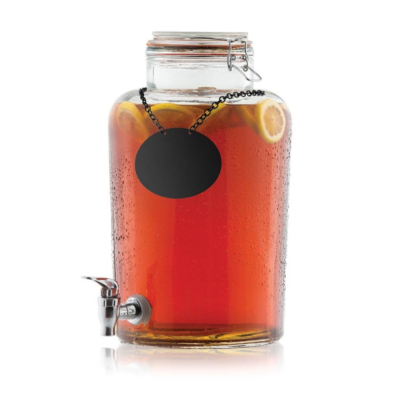 Tablecraft BDG2000 2 gal. Rustic Country Glass Beverage Dispenser