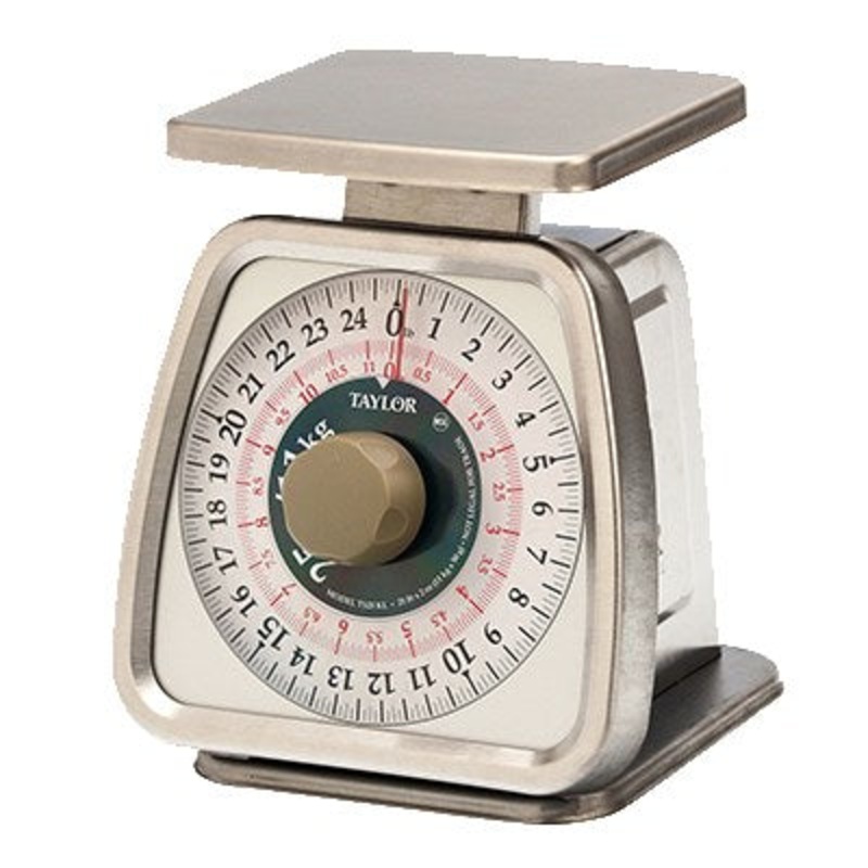 Taylor TS25KL Analog Portion Control Scale, 25 lb. x 2 oz. /11 kg x 50 g Capacity