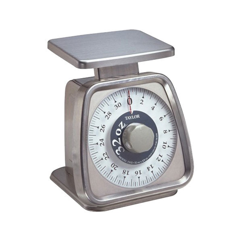 Taylor TS32 Analog Portion Control Scale, 32 oz. x 1/4 oz. / 900 g x 5 g Capacity