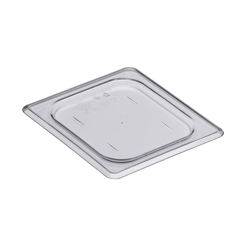 Cambro 60CWC135 Camwear Flat Food Pan Lid, Clear, 1/6 Size