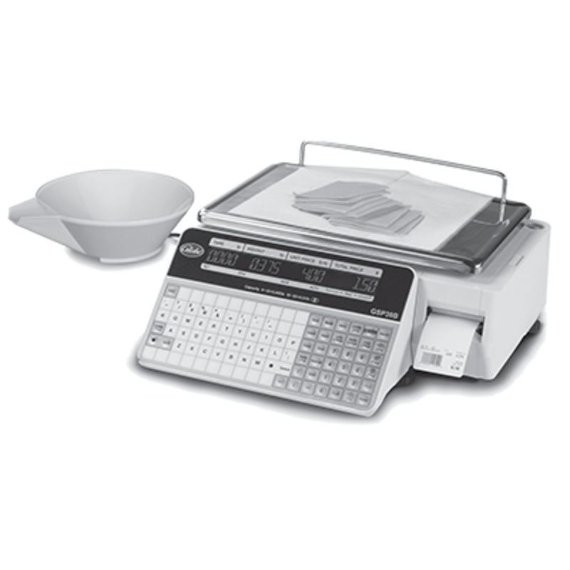 Globe GSP30B Scale w/ Label Printer, LCD Display