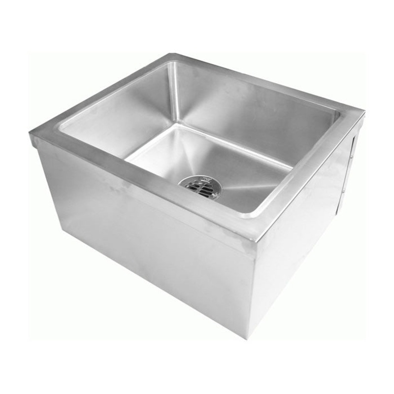 John Boos PBMS-2016-12-X Stainless Steel Floor Mount Mop Sink, 20" x 24" x 16"