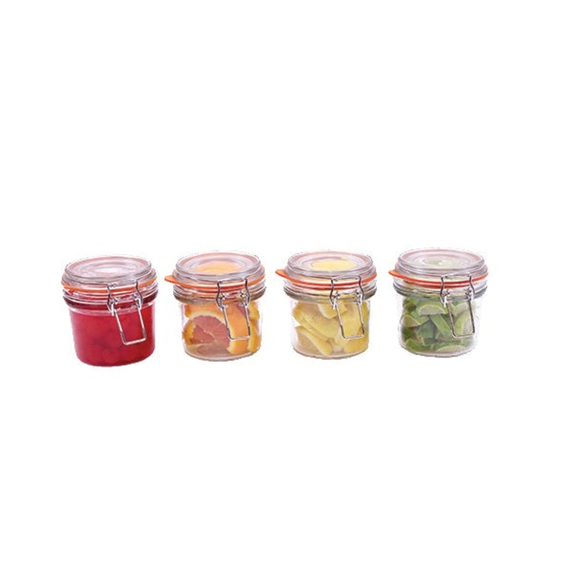 Tablecraft CJS12 Resealable Condiment Jar, Set of 4
