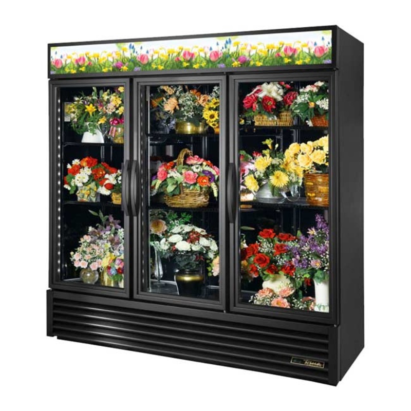 True GDM-72FC-HC~TSL01 Three-Section Floral Merchandiser, Black